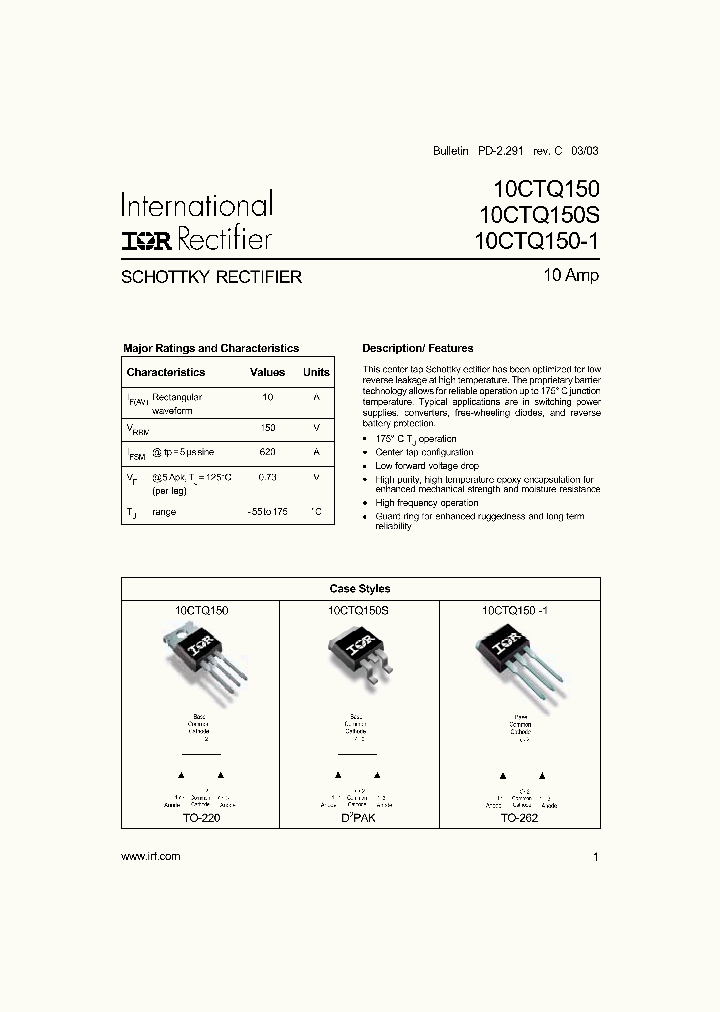 10CTQ150_134695.PDF Datasheet