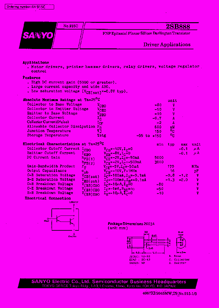2SB888_6974.PDF Datasheet