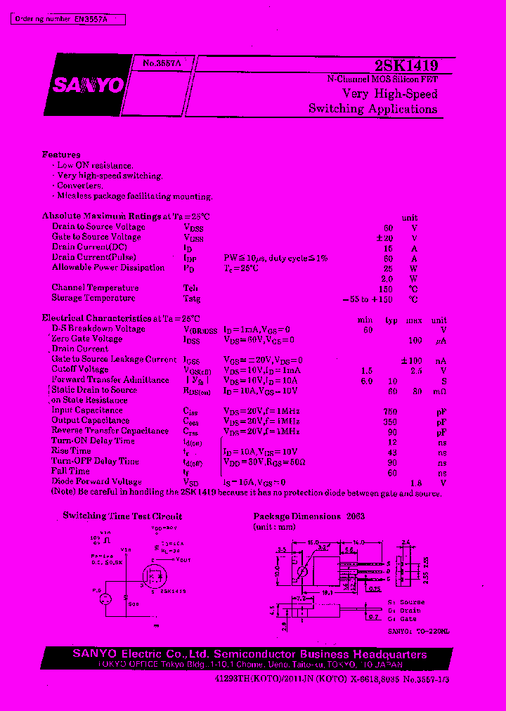 2SK1419_188303.PDF Datasheet