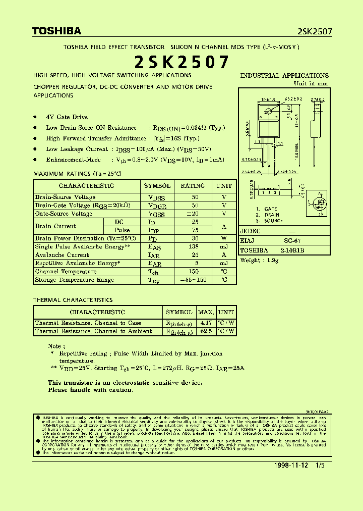 2SK2507_188650.PDF Datasheet