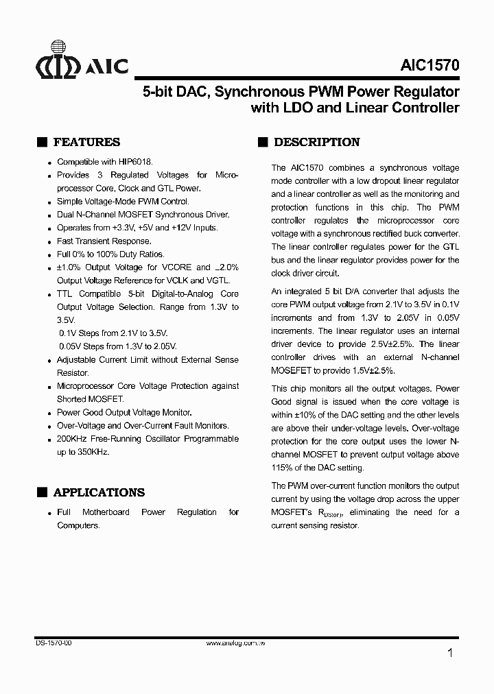 AIC1570_127320.PDF Datasheet
