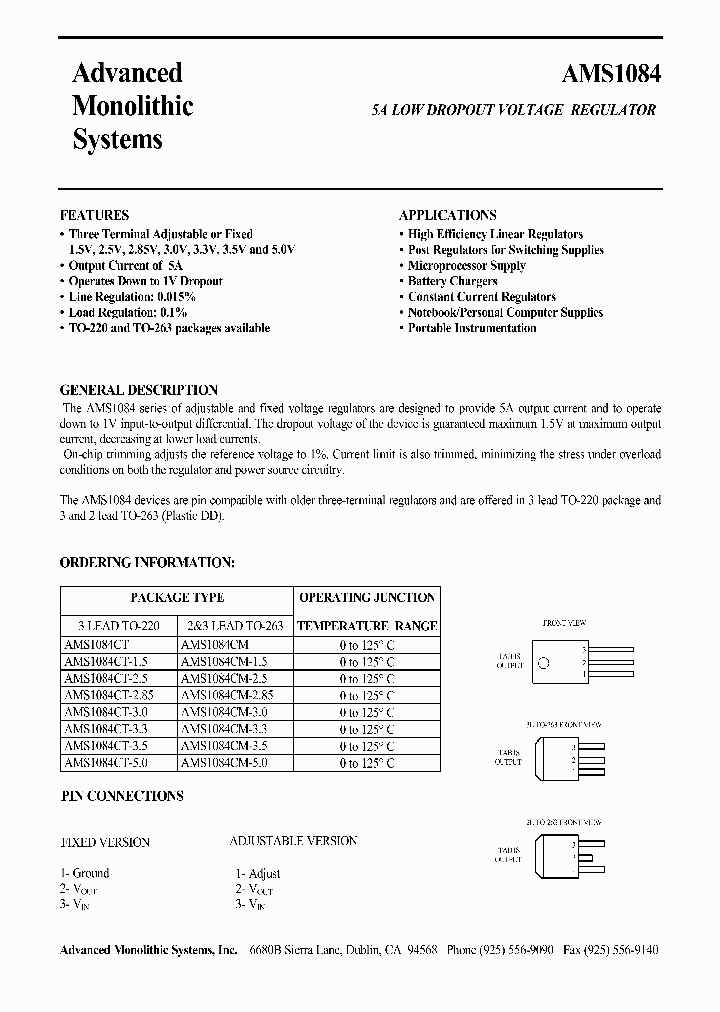 AMS1084_107194.PDF Datasheet