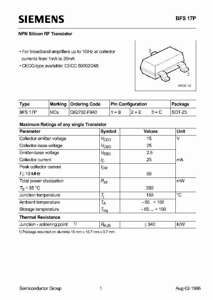 BFS17P_22407.PDF Datasheet
