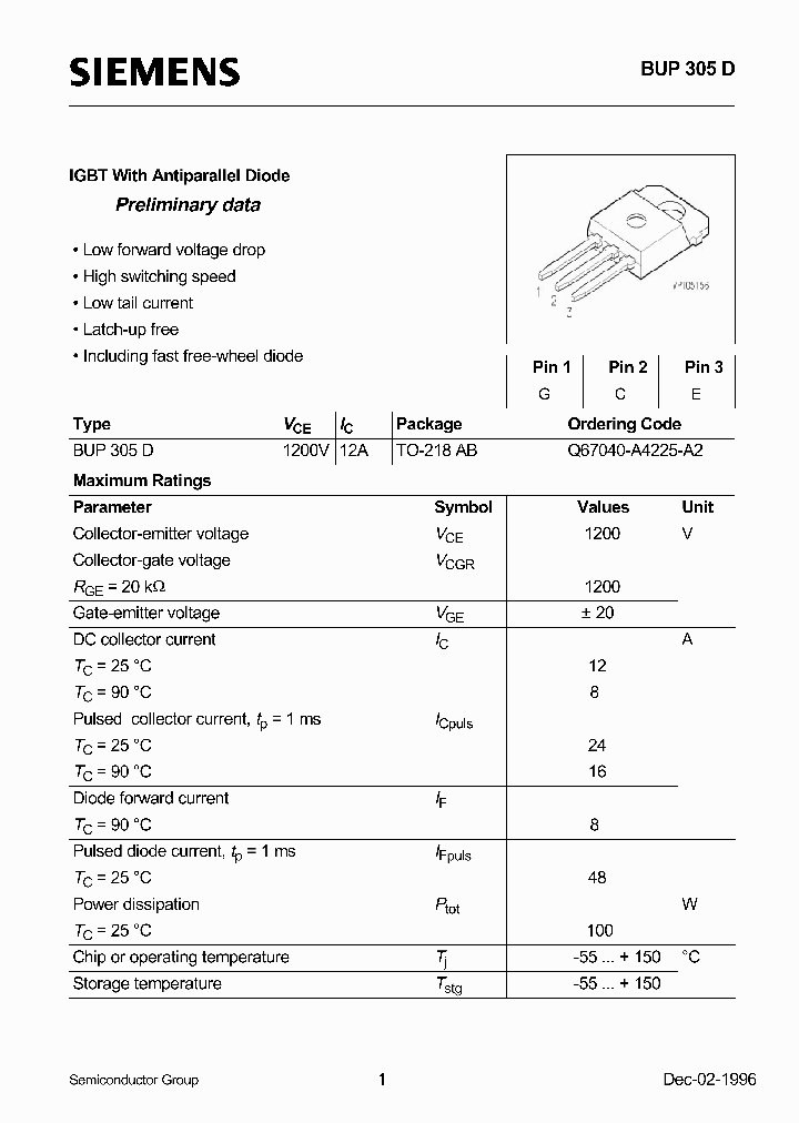 BUP305_59214.PDF Datasheet