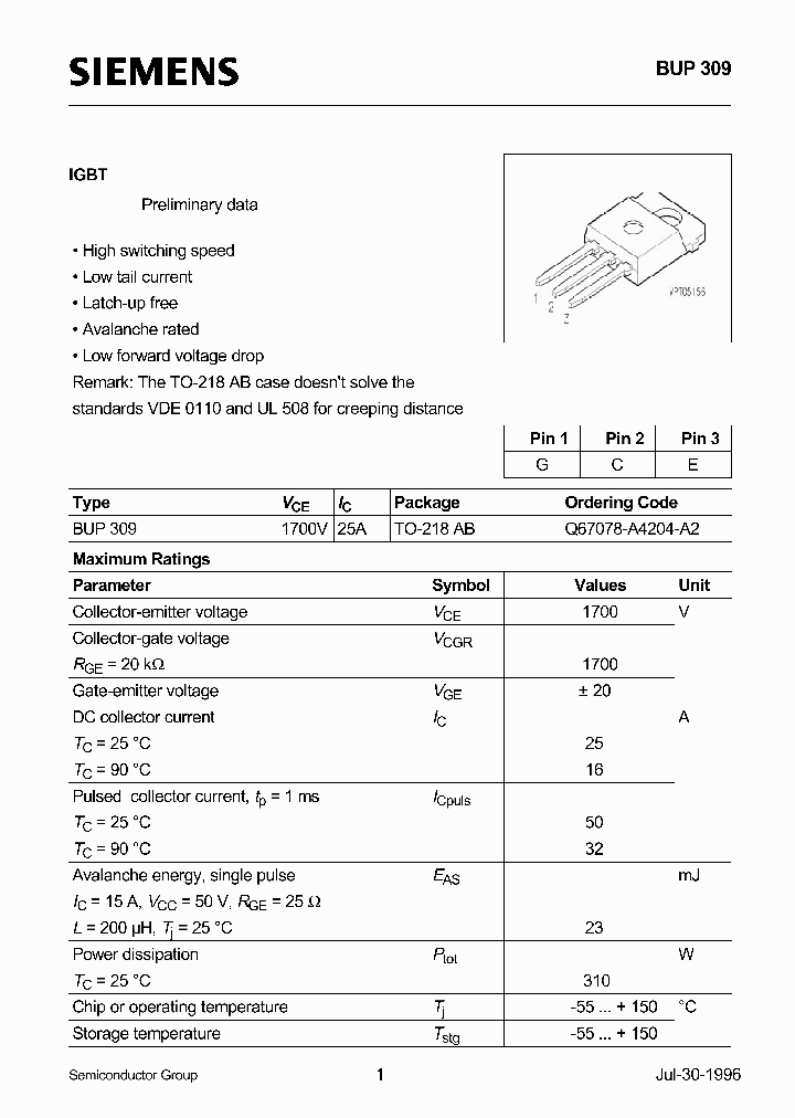 BUP309_59219.PDF Datasheet