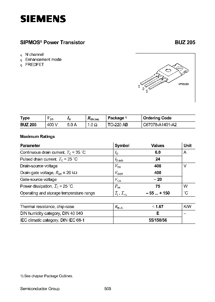 BUZ205_32500.PDF Datasheet
