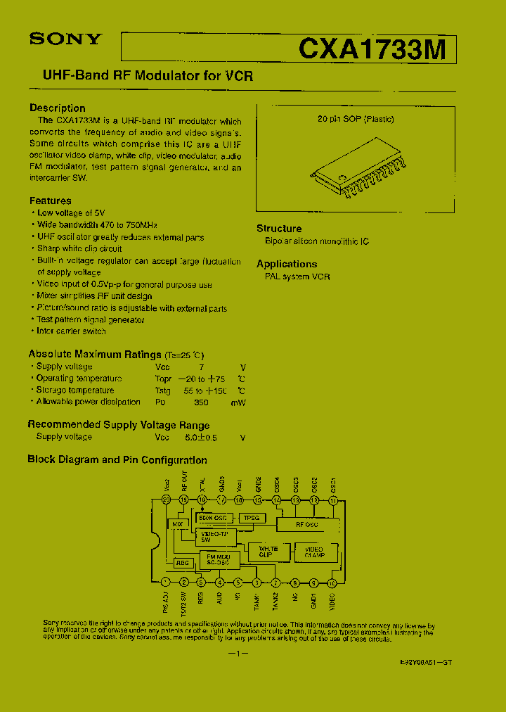 CXA1733_117959.PDF Datasheet