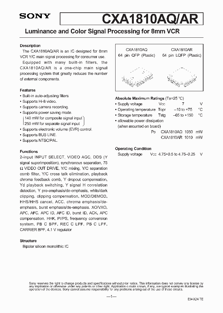 CXA1810_126676.PDF Datasheet