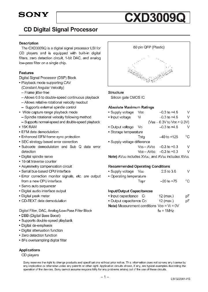 CXD3009Q_123509.PDF Datasheet