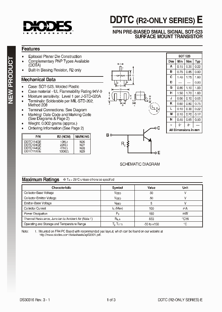 DDTC114GE_24614.PDF Datasheet