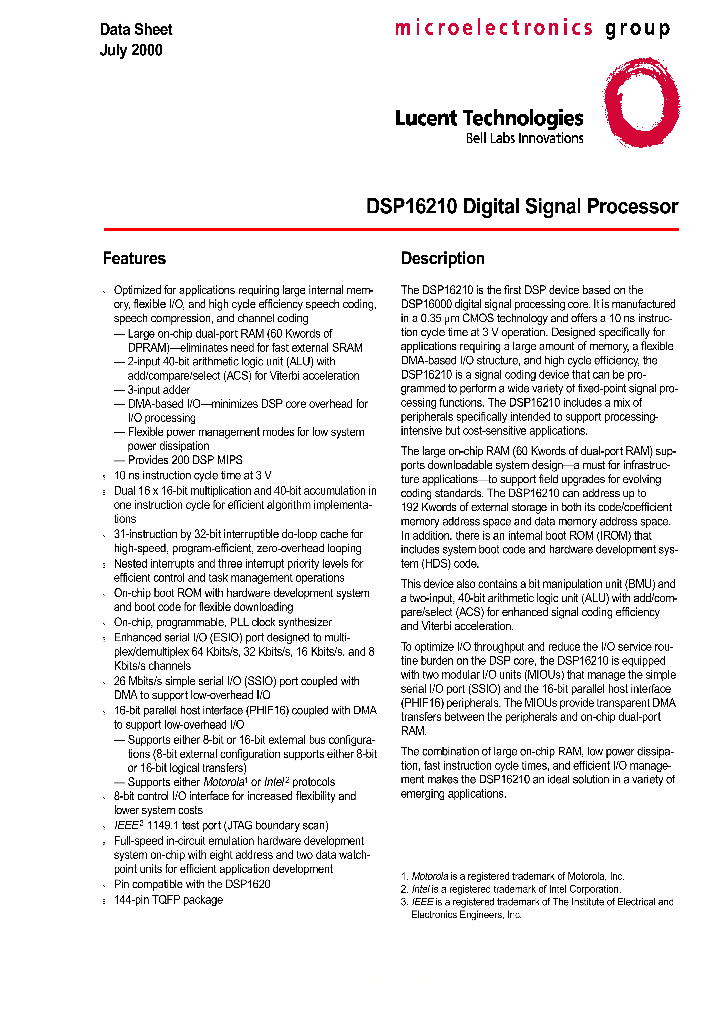 DSP16210_40681.PDF Datasheet