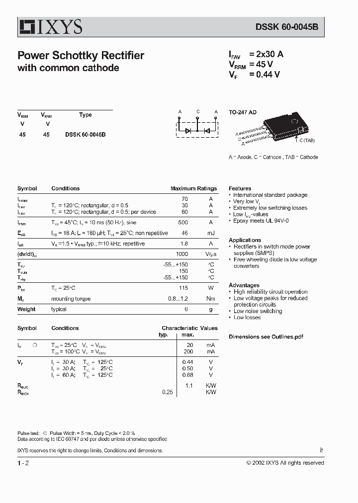 DSSK60-0045_182513.PDF Datasheet