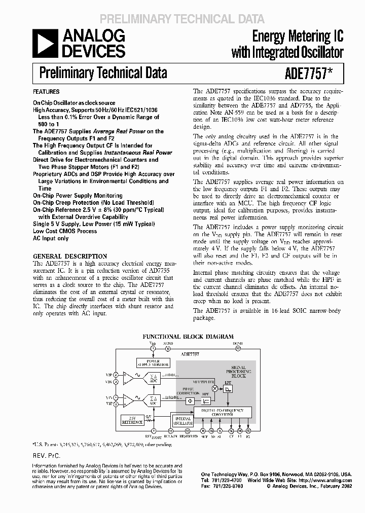 ADE7757_21158.PDF Datasheet