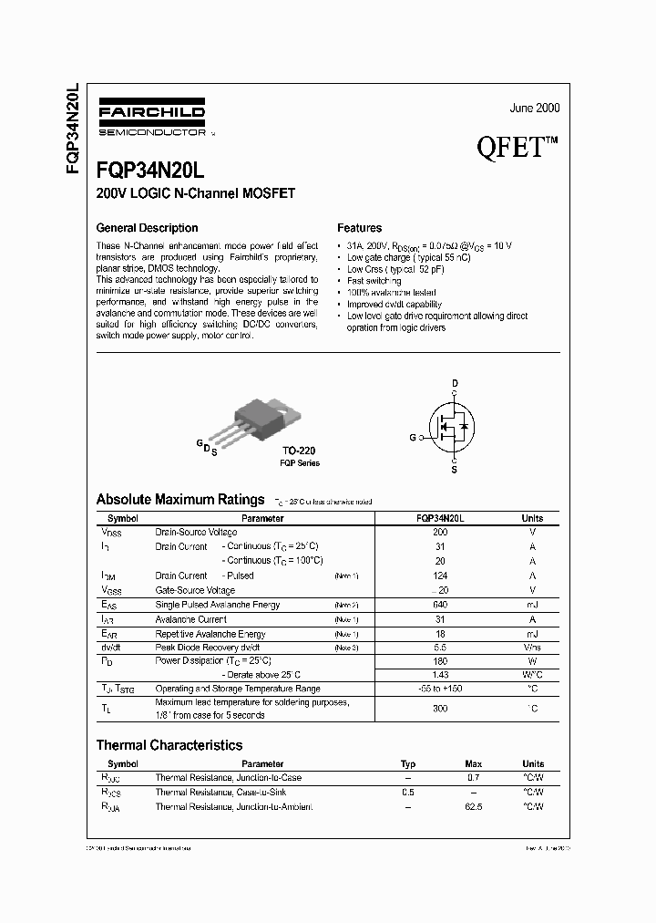 FQP34N20L_187047.PDF Datasheet