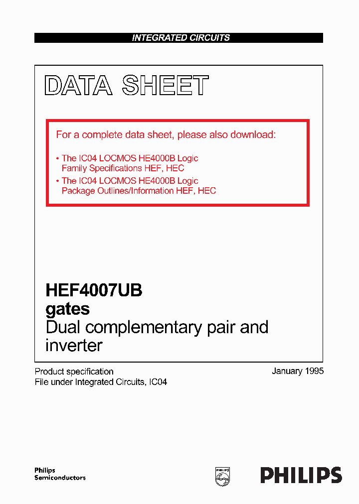 HEF4007UB_128179.PDF Datasheet