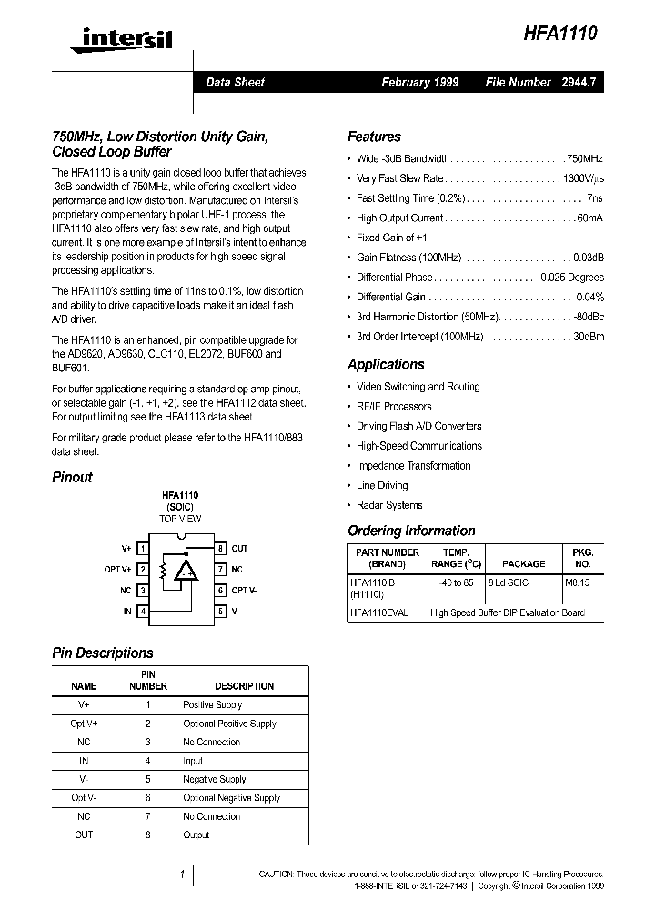 HFA1110_114653.PDF Datasheet