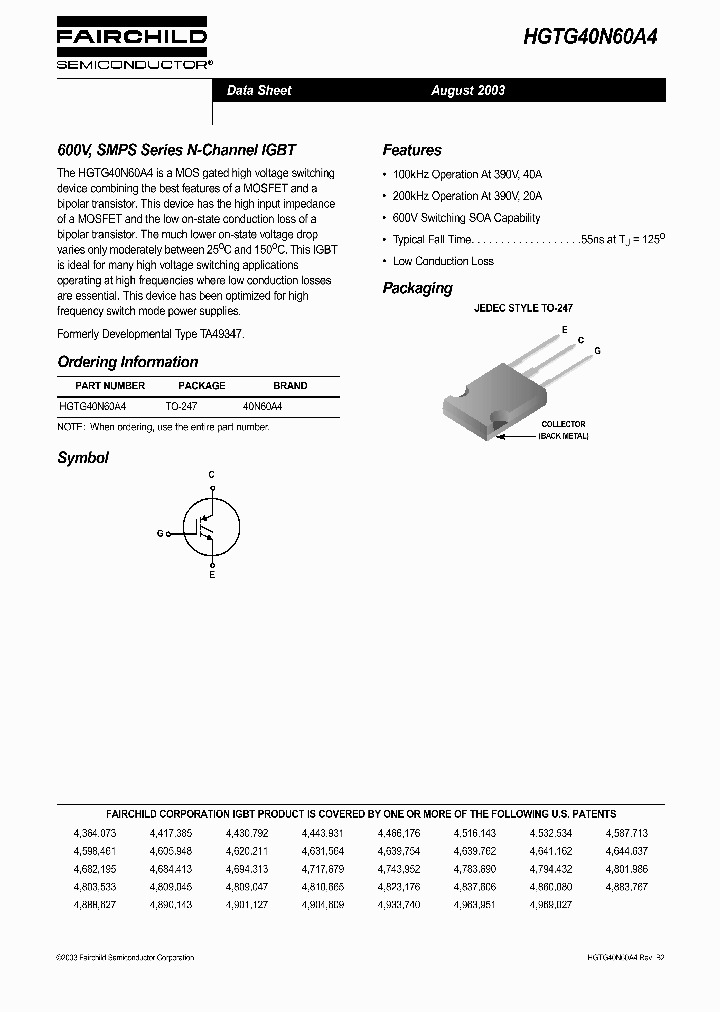 HGTG40N60A4_141520.PDF Datasheet