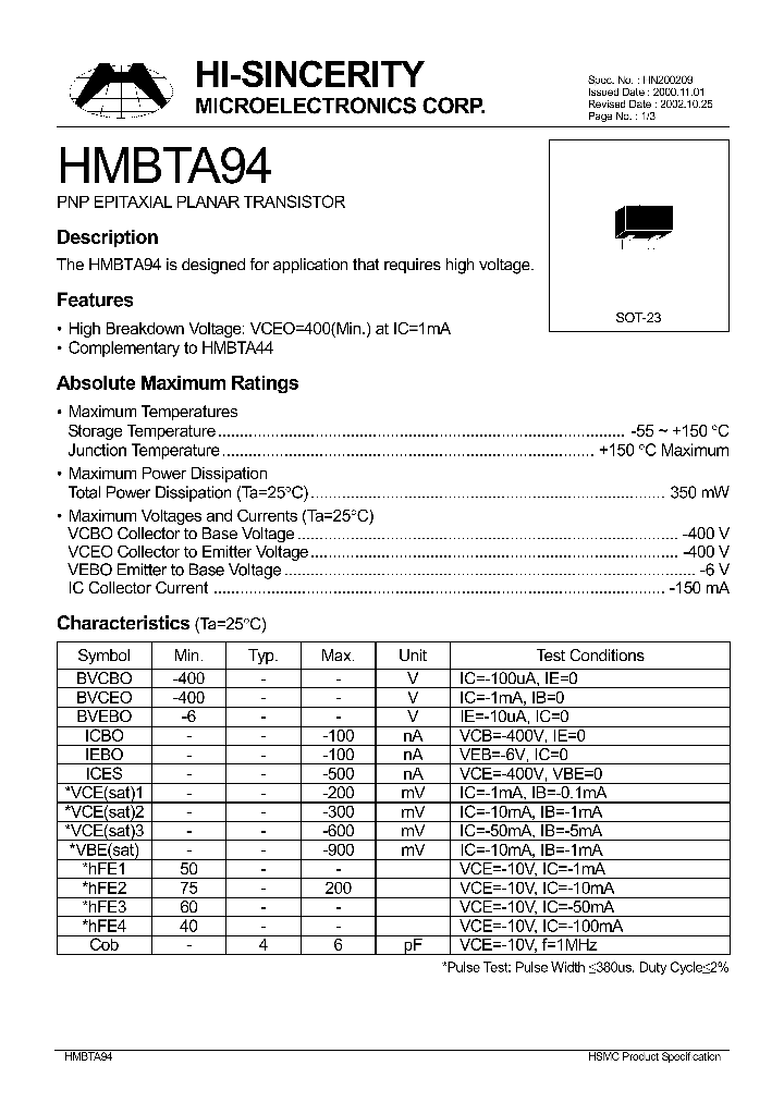 HMBTA94_71899.PDF Datasheet