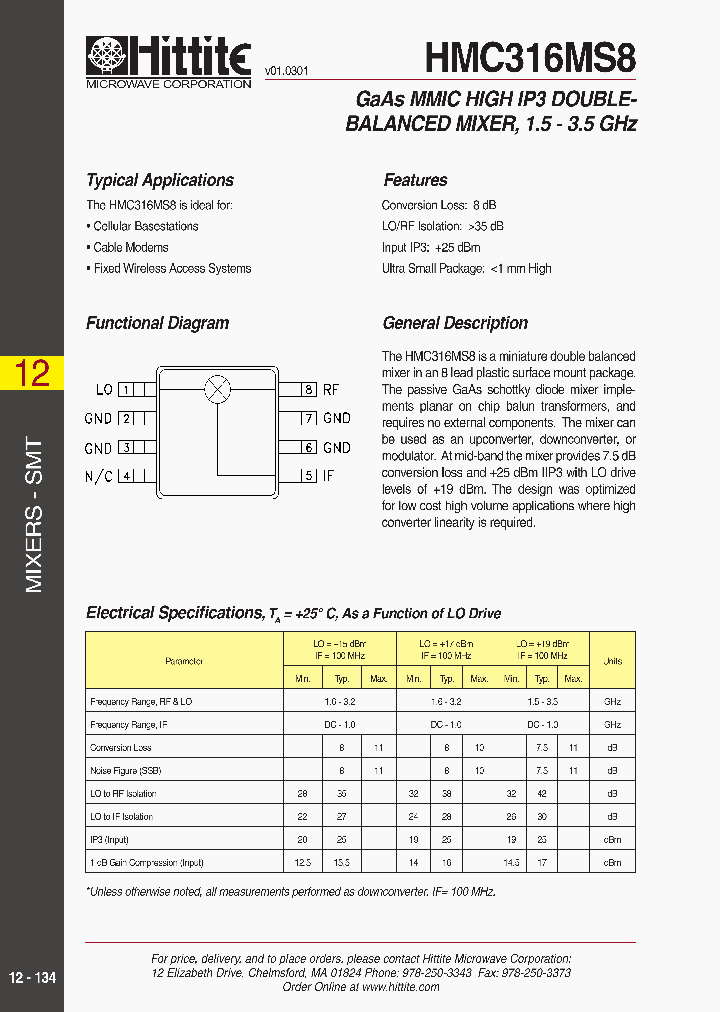 HMC316MS8_179574.PDF Datasheet