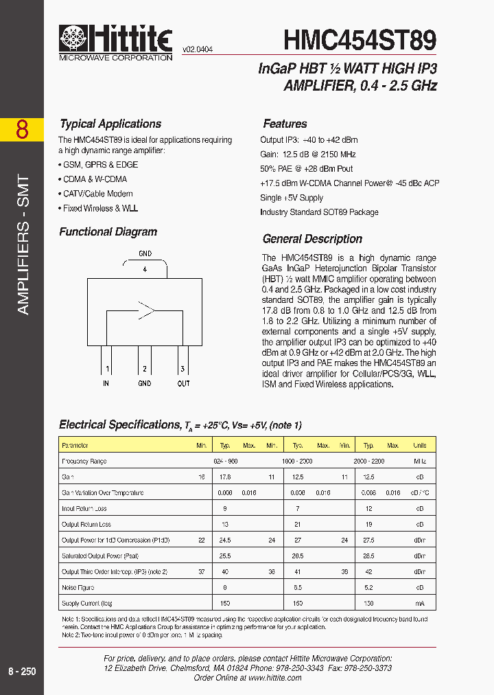 HMC454ST89_77294.PDF Datasheet