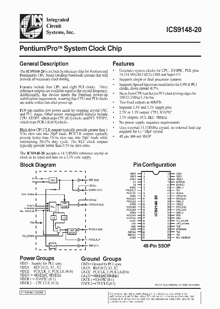 ICS9148-20_90830.PDF Datasheet