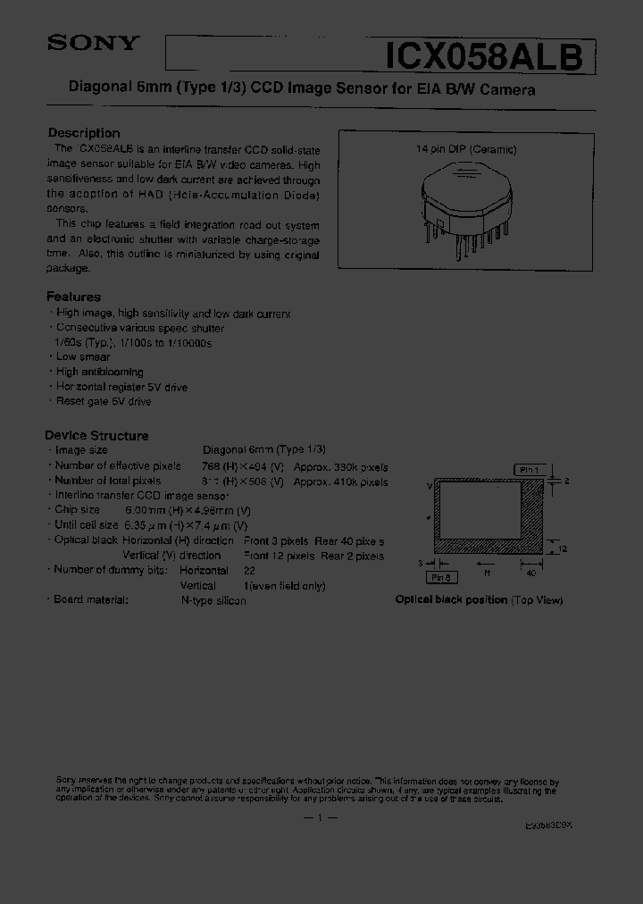 ICX058ALB_41117.PDF Datasheet