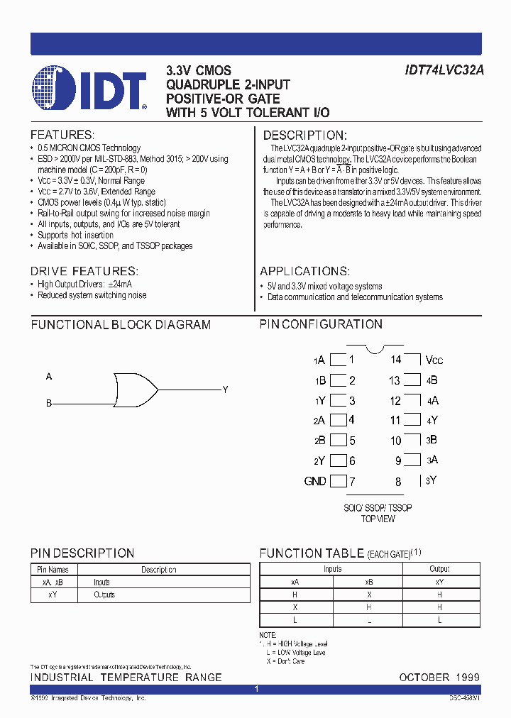 IDT74LVC32A_19594.PDF Datasheet