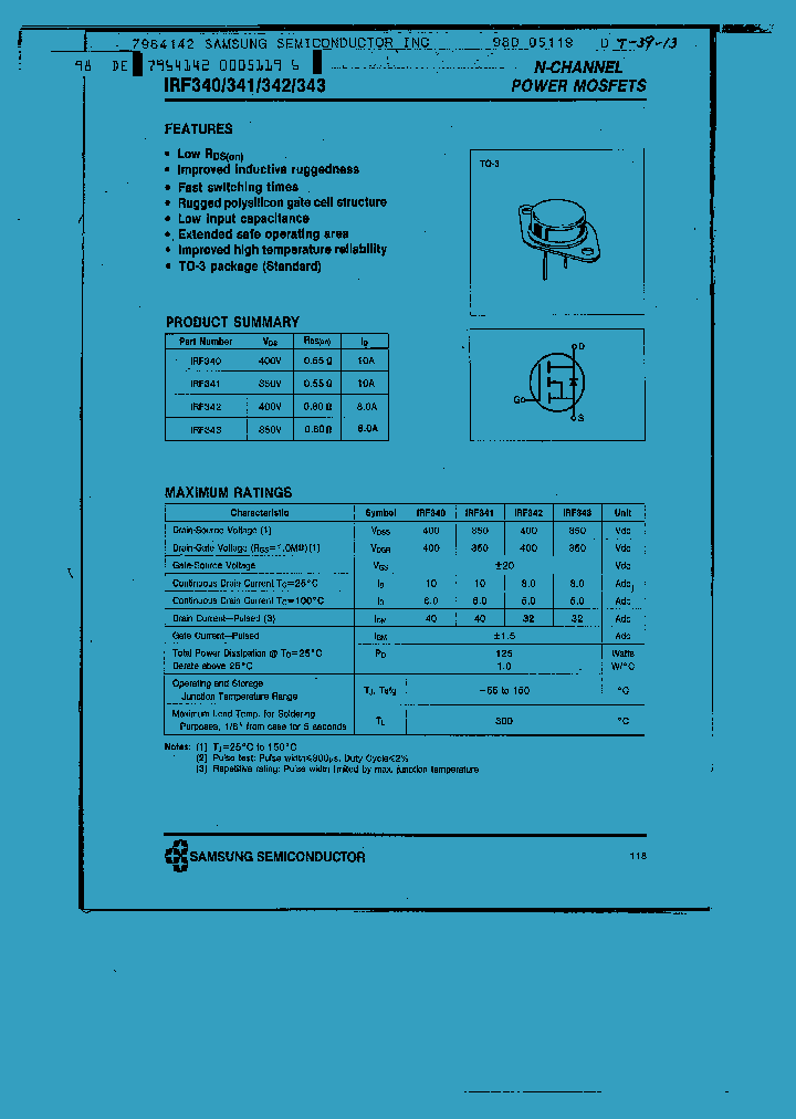 IRF340_5833.PDF Datasheet