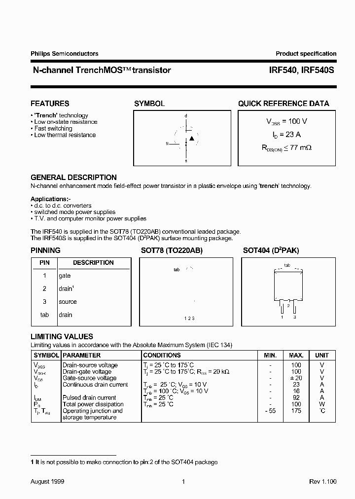 IRF540_156483.PDF Datasheet