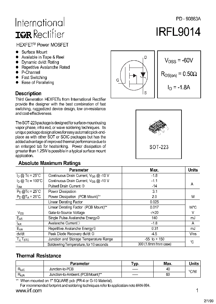 IRFL9014_161564.PDF Datasheet