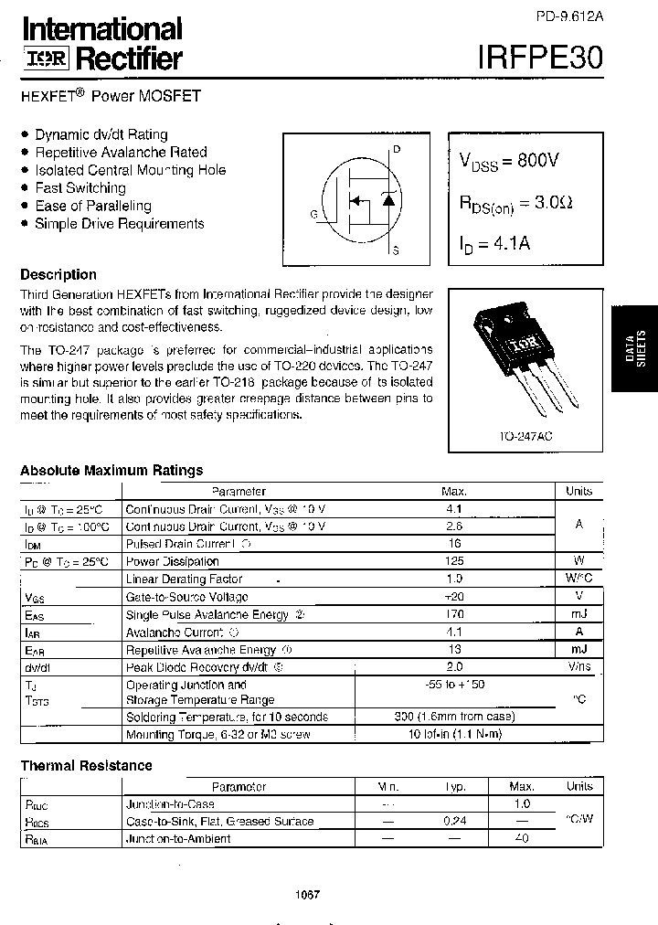 IRFPE30_187658.PDF Datasheet