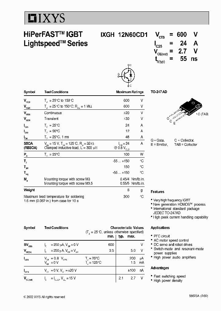 IXGH12N60CD1_176522.PDF Datasheet