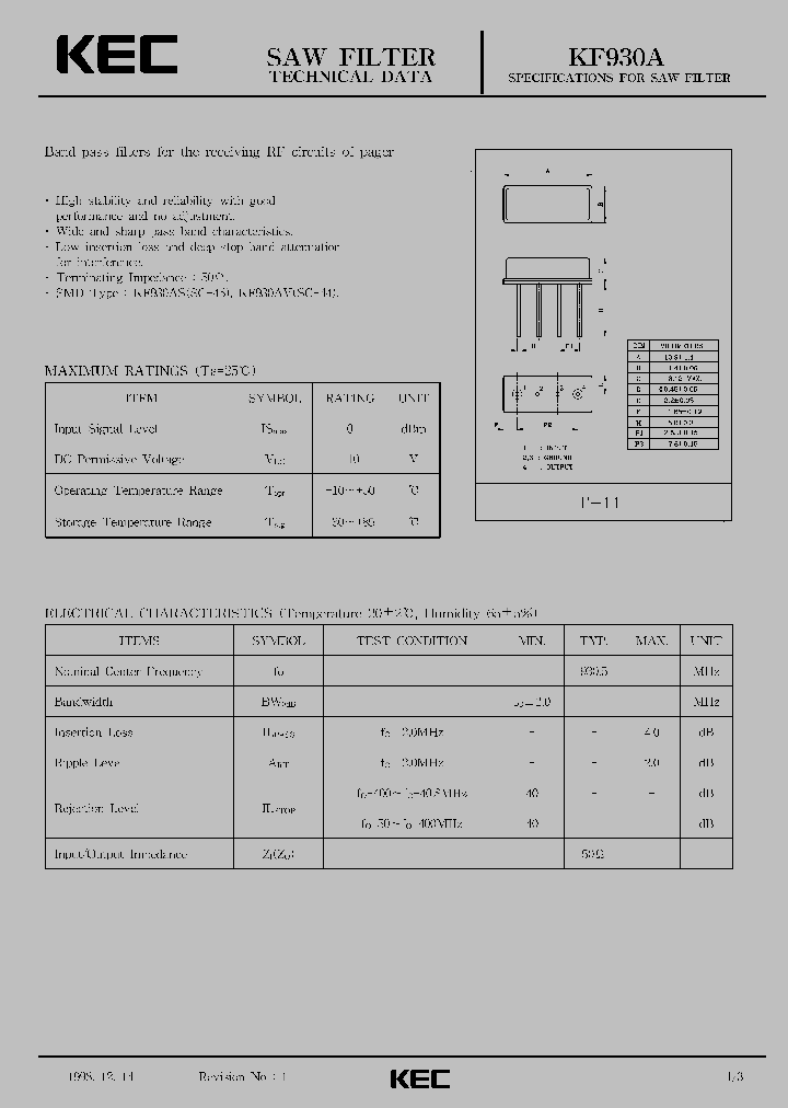 KF930A_146161.PDF Datasheet