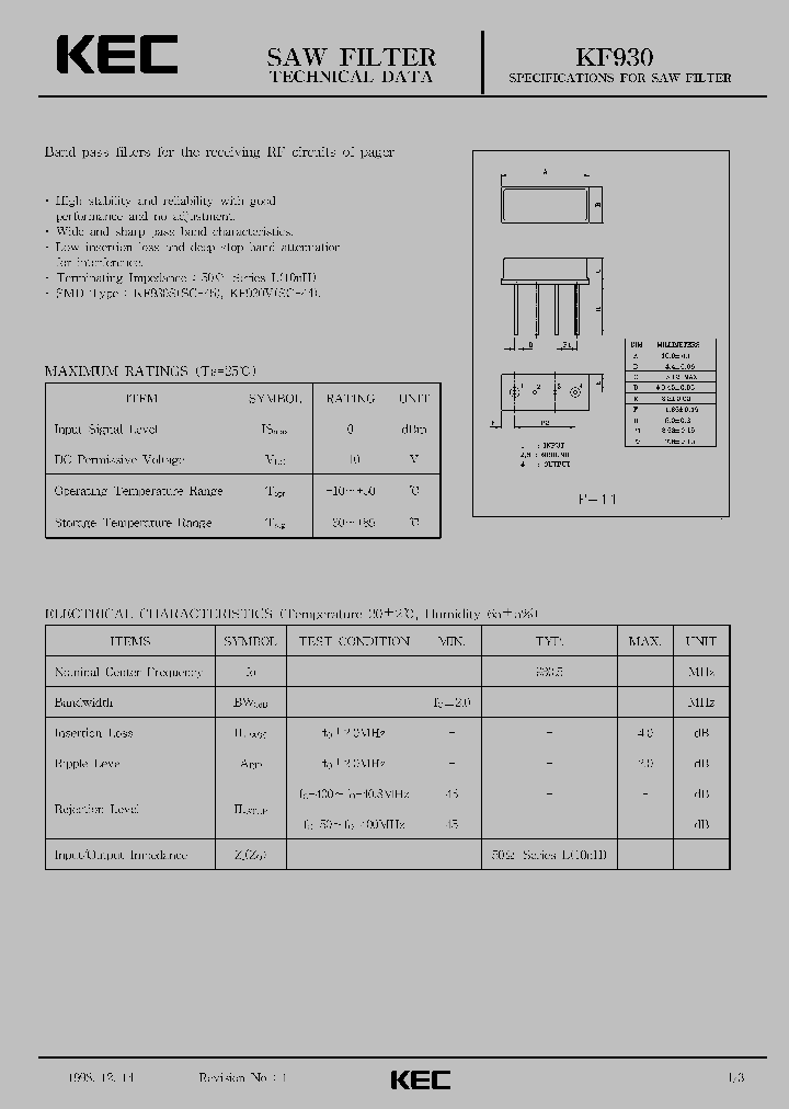 KF930_146160.PDF Datasheet