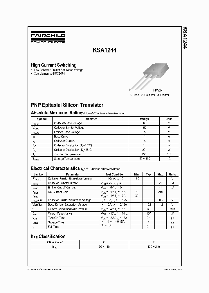 KSA1244_158305.PDF Datasheet