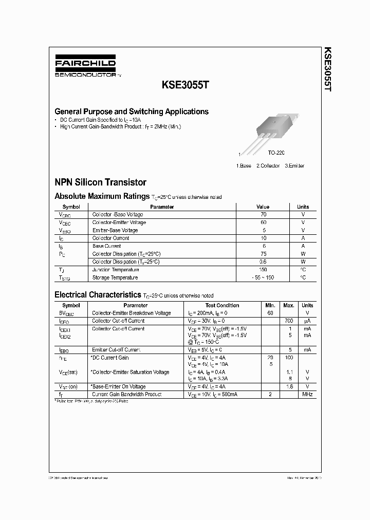 KSE3055T_161677.PDF Datasheet