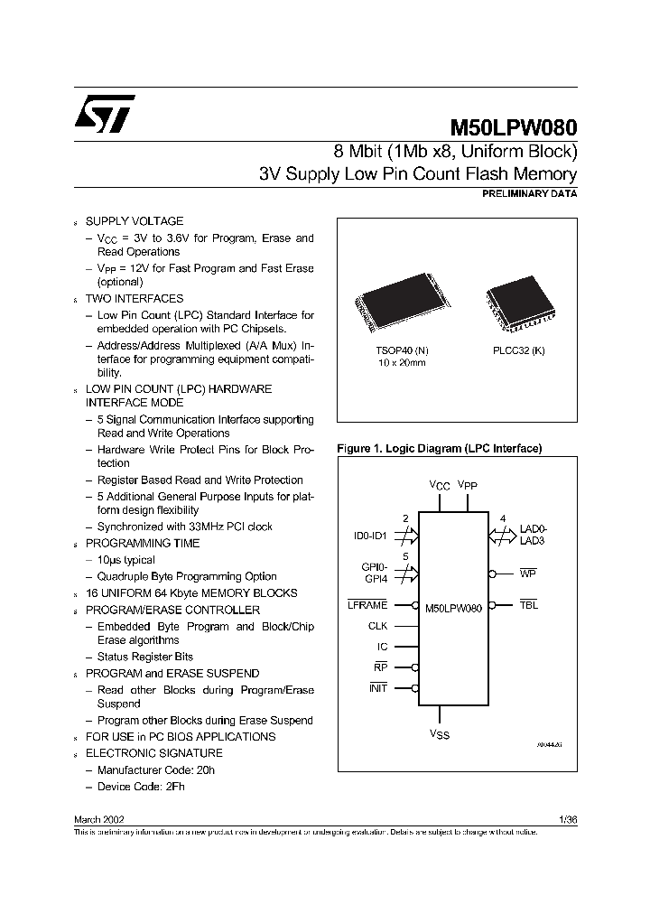 M50LPW080_54383.PDF Datasheet