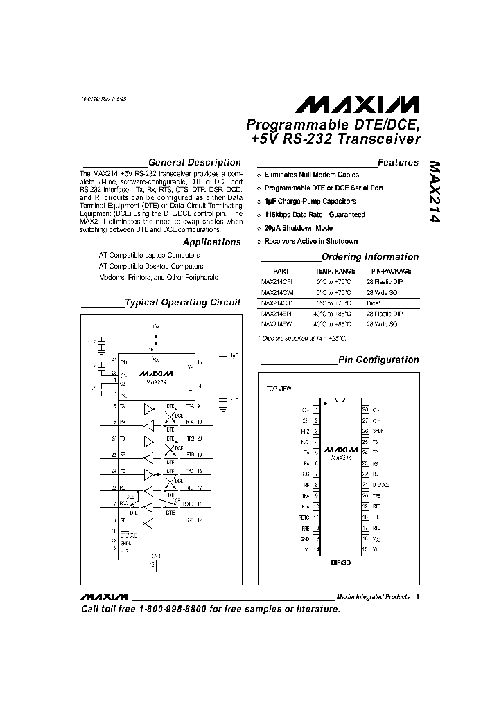 MAX214_105408.PDF Datasheet