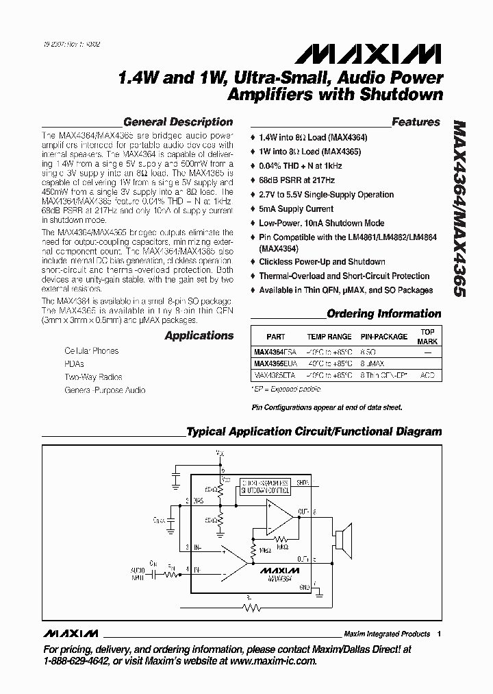 MAX4364_143571.PDF Datasheet