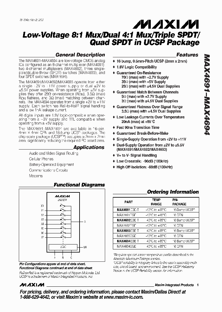 MAX4691_81214.PDF Datasheet