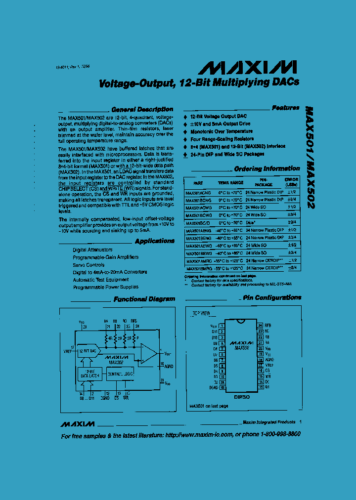 MAX501_2965.PDF Datasheet