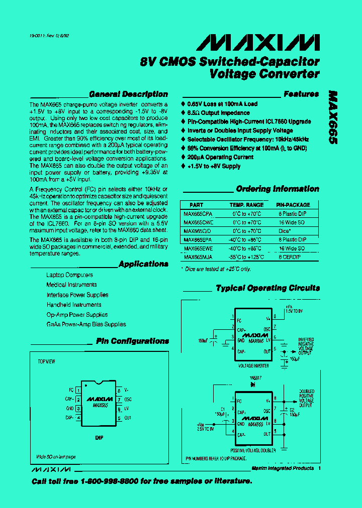 MAX665_30213.PDF Datasheet