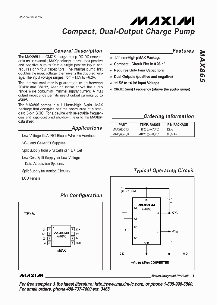 MAX865_150808.PDF Datasheet