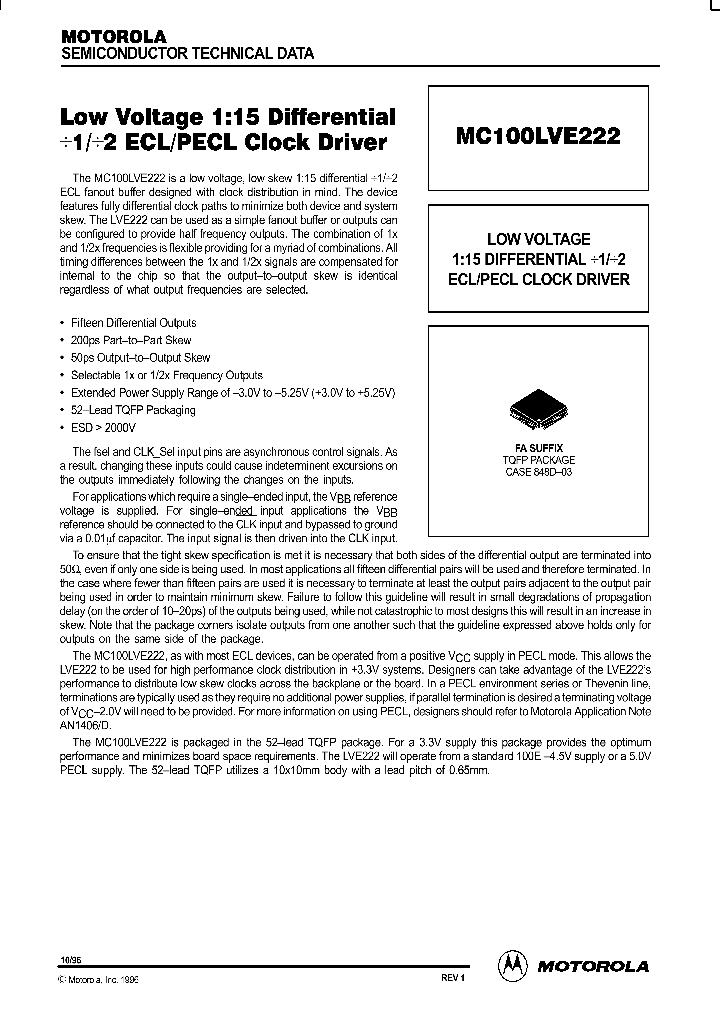 MC100LVE222FA_84895.PDF Datasheet