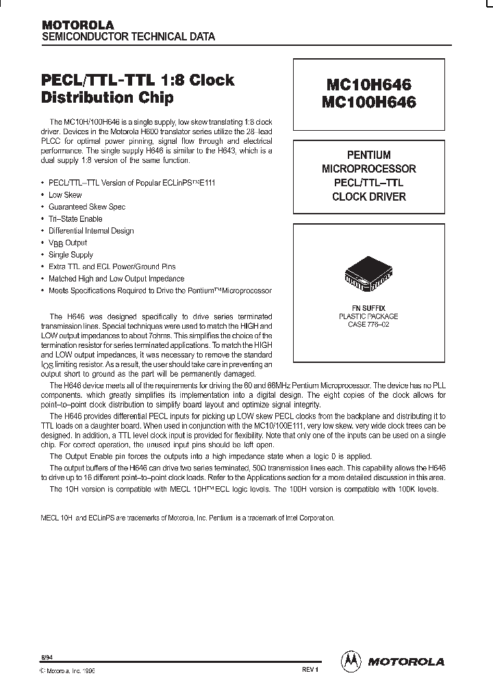 MC100H646_82999.PDF Datasheet