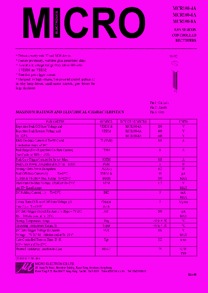 MCR100-8A_154308.PDF Datasheet