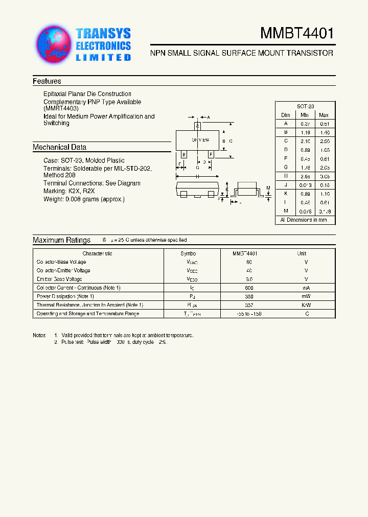 MMBT4401_127818.PDF Datasheet