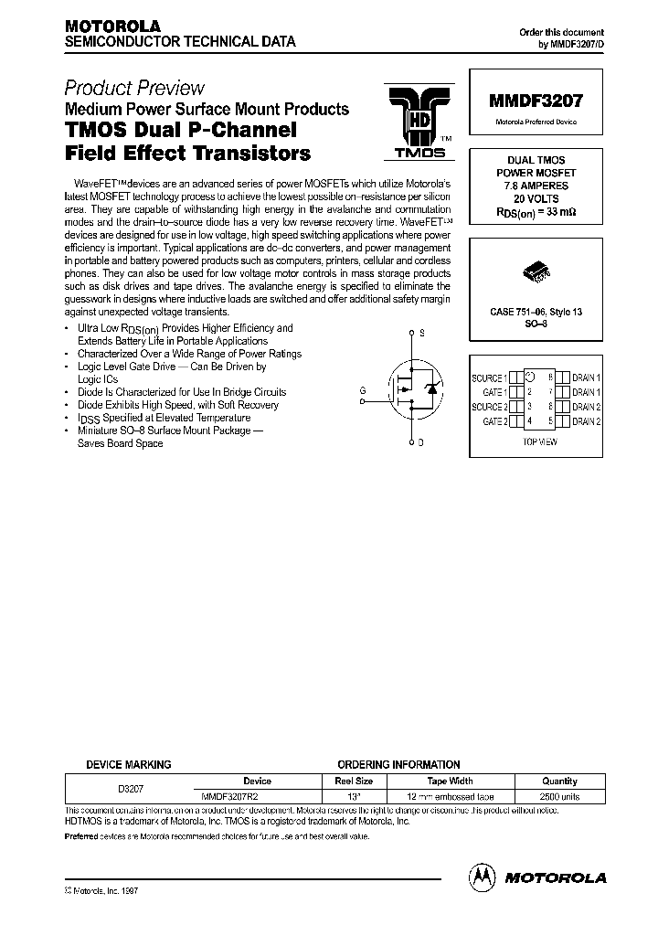 MMDF3207_161855.PDF Datasheet