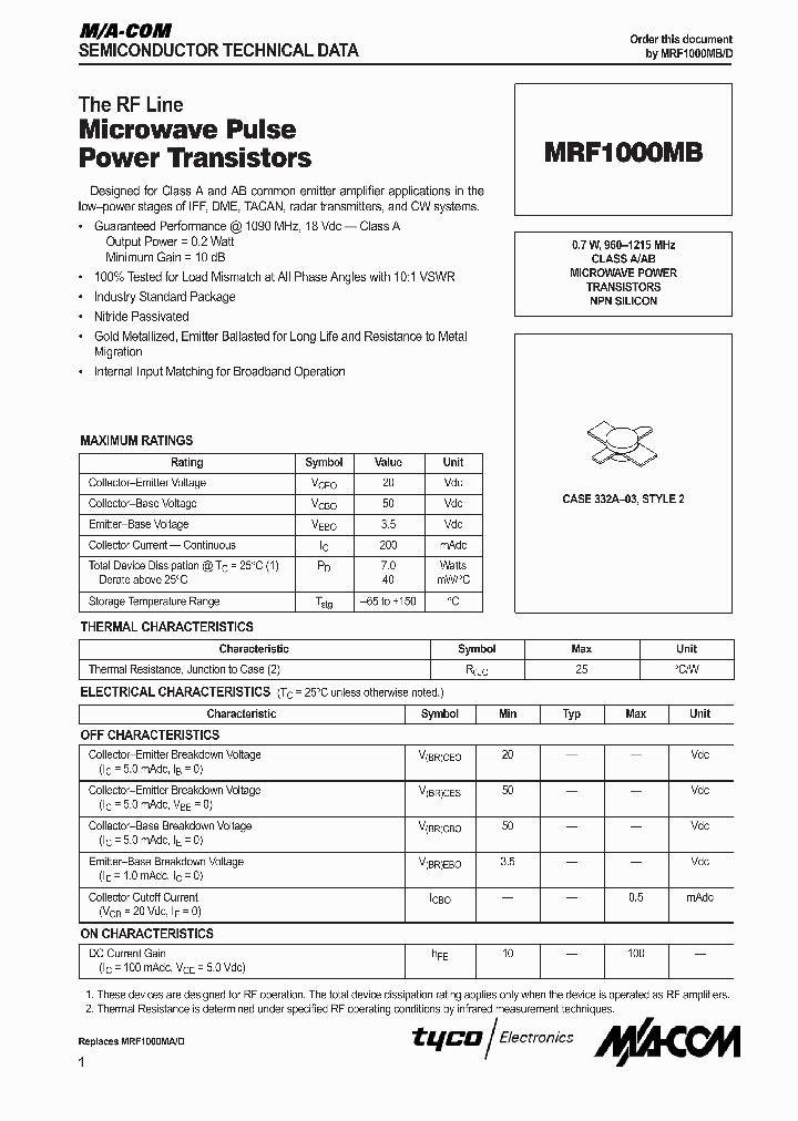 MRF1000MB_41770.PDF Datasheet