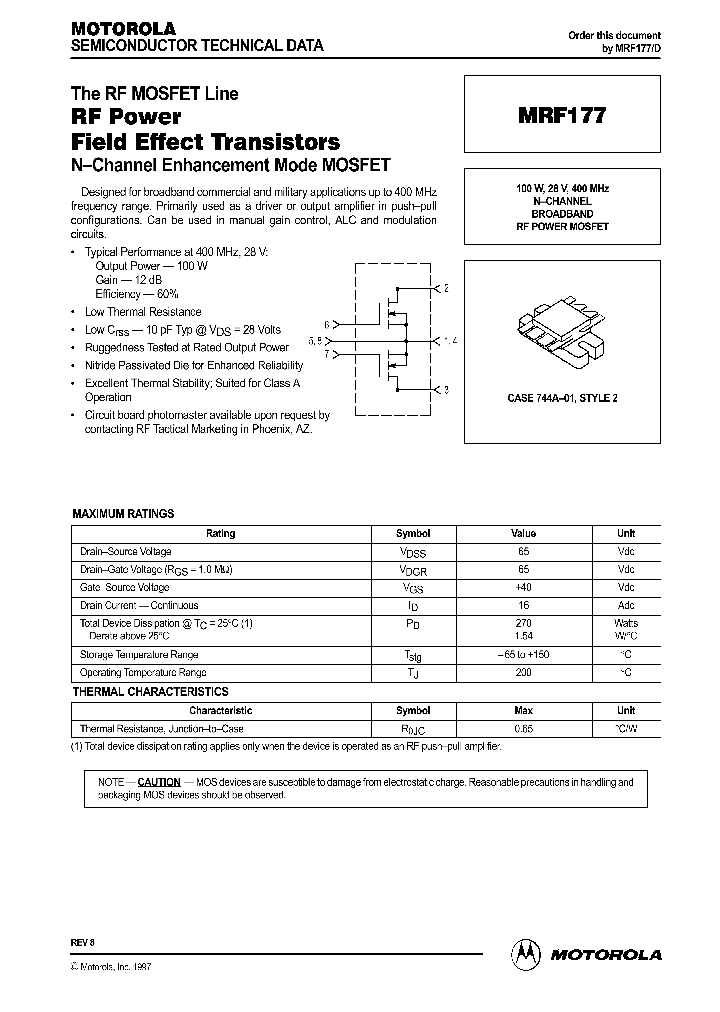 MRF177_41843.PDF Datasheet